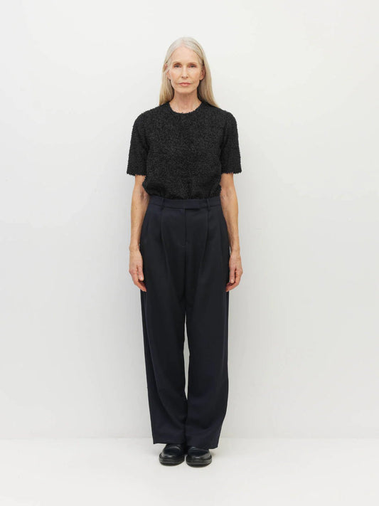 Juliette Hogan | Boyfriend Pant (Wool Twill) | Navy Twill | Palm Boutique