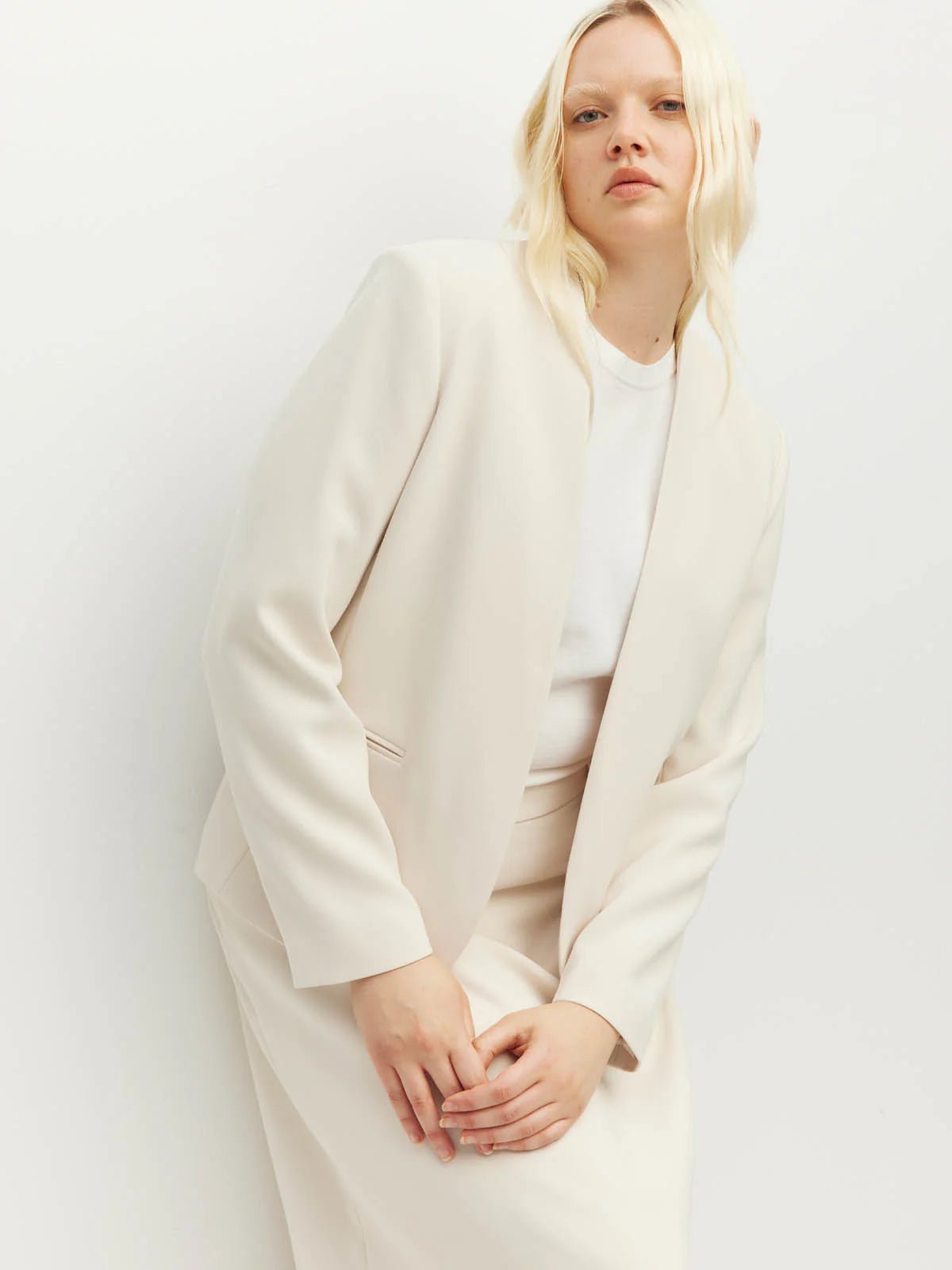 Juliette Hogan | Chicago Blazer | Milk Foundation Suiting | Palm Boutique