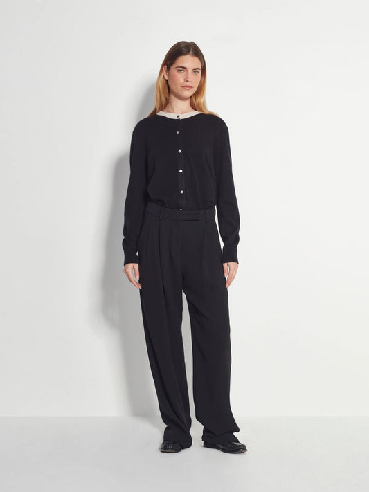 Juliette Hogan | Contrast Twin Cashmere Cardi | Oreo | Palm Boutique