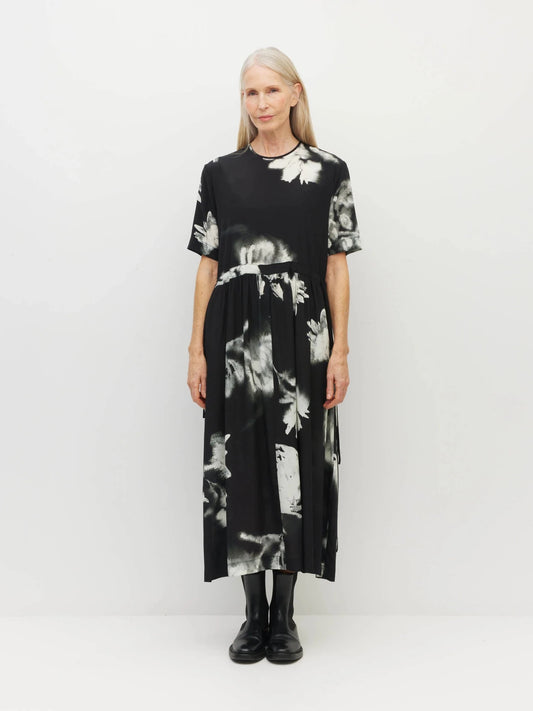 Juliette Hogan | Dima Tunic ( Inkflower Silk CDC) | Carbon | Palm Boutique