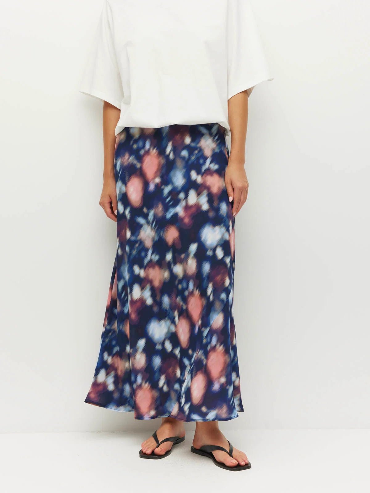 Juliette Hogan | Em Skirt (Rosette Haze Crepe) Night Fall | Palm Boutique