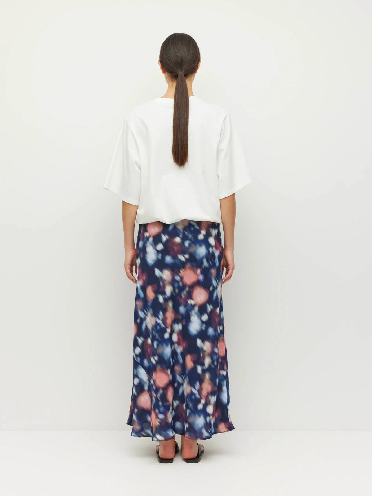 Juliette Hogan | Em Skirt (Rosette Haze Crepe) Night Fall | Palm Boutique