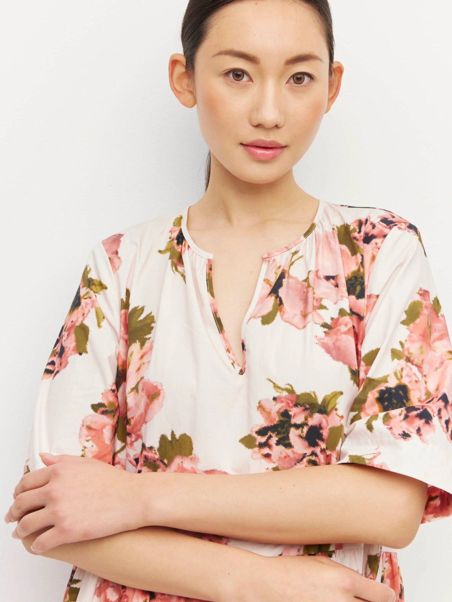 Juliette Hogan | Forever Tunic ( Ruffled Tulips Cotton) | Glow | Palm Boutique
