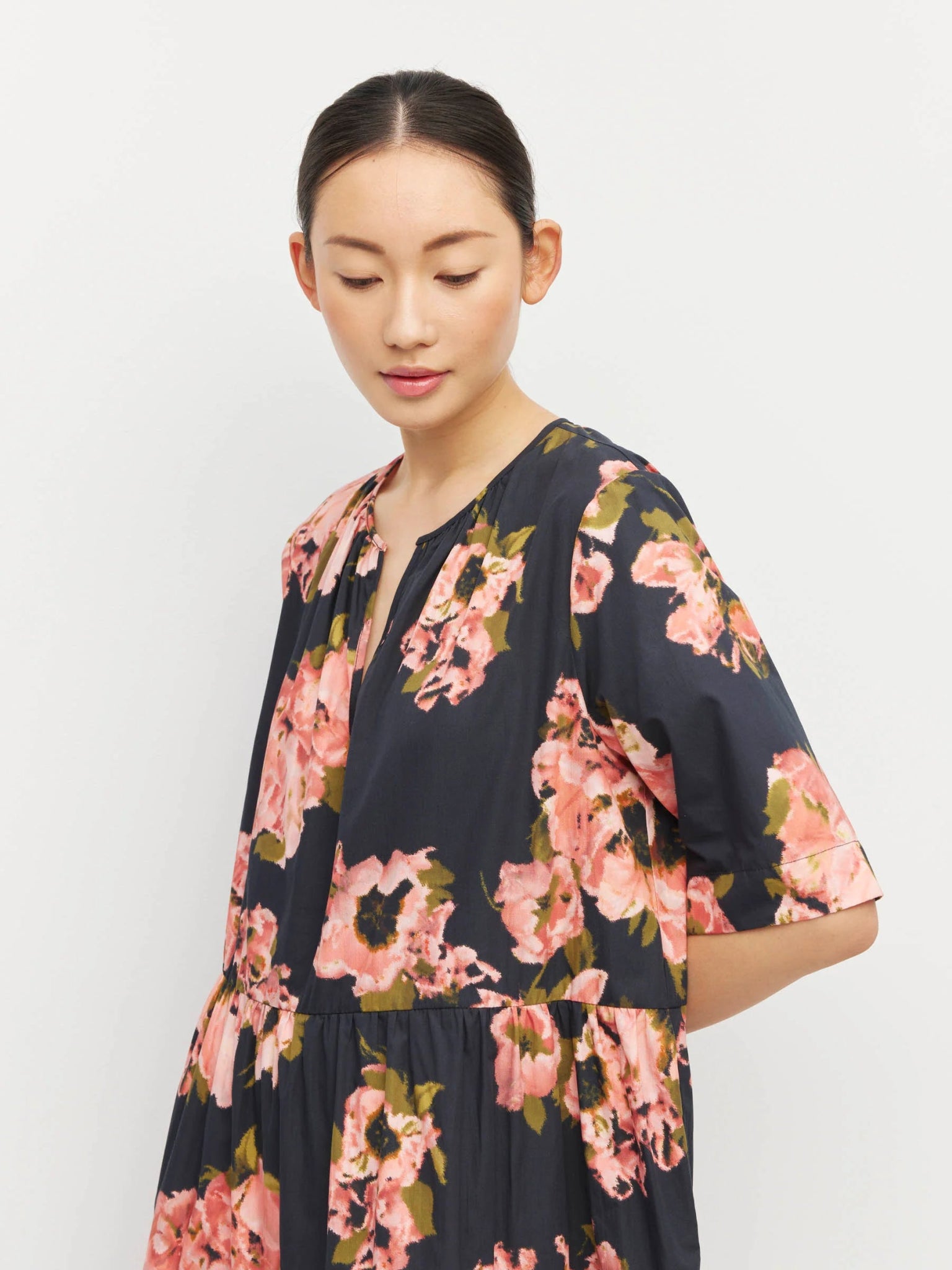 Juliette Hogan | Forever Tunic ( Ruffled Tulips Cotton) | Shadow | Palm Boutique