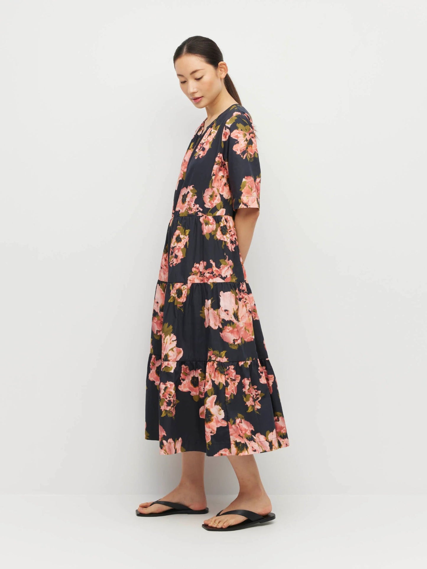 Juliette Hogan | Forever Tunic ( Ruffled Tulips Cotton) | Shadow | Palm Boutique