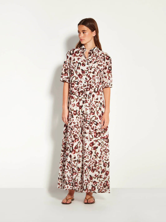 Juliette Hogan | Isle Shirtdress | (Leo Cotton) Savanna | Palm Boutique