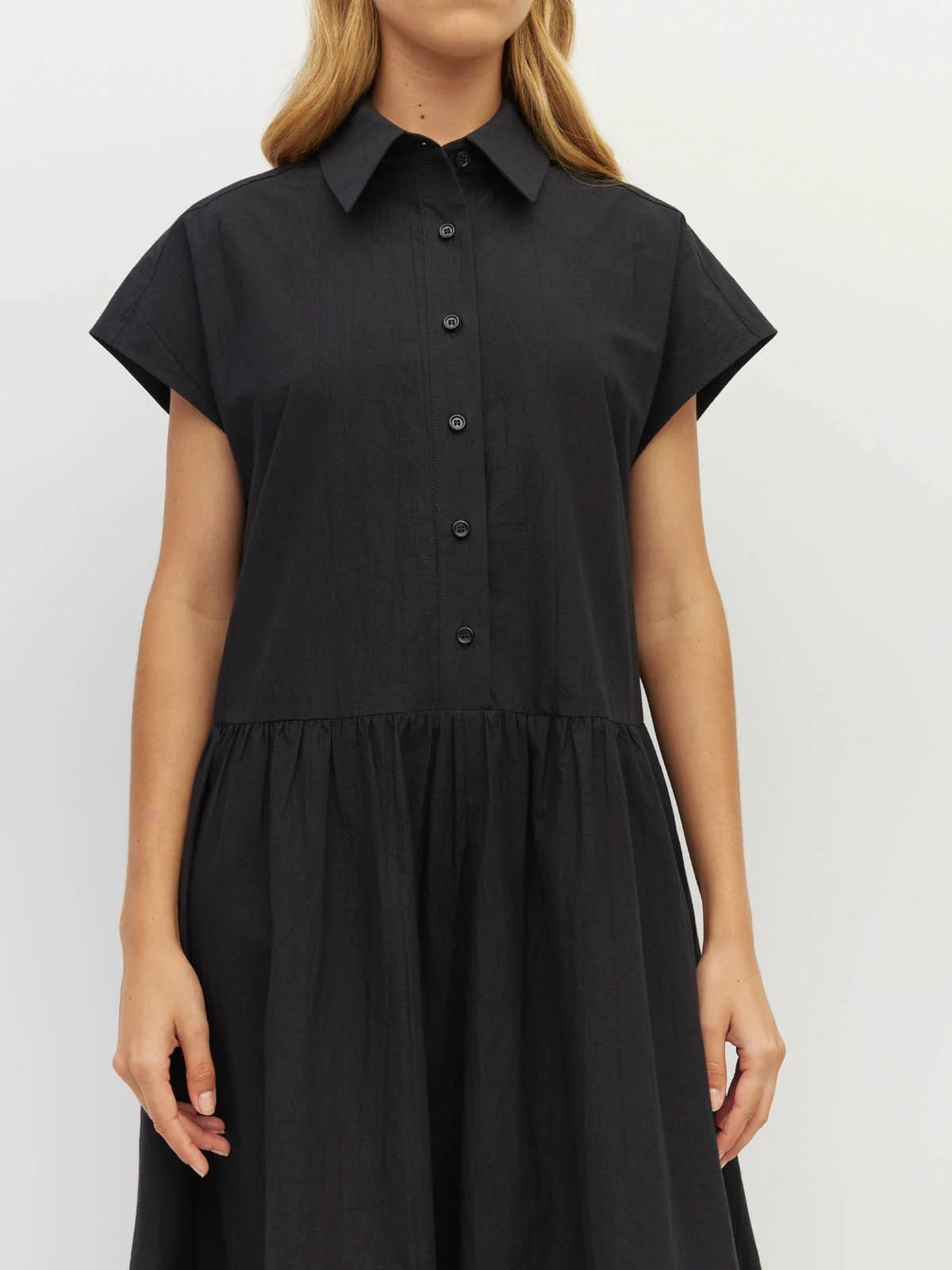 Juliette Hogan | Lenni Dress (Crushed Cotton) Black | Palm Boutique