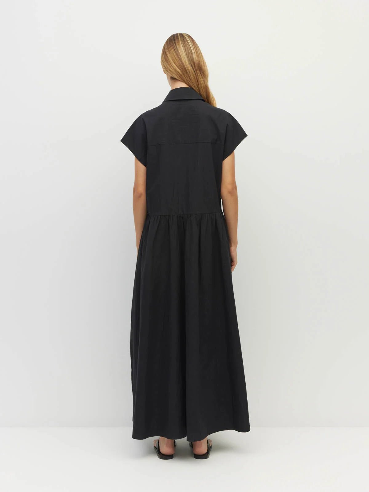 Juliette Hogan | Lenni Dress (Crushed Cotton) Black | Palm Boutique