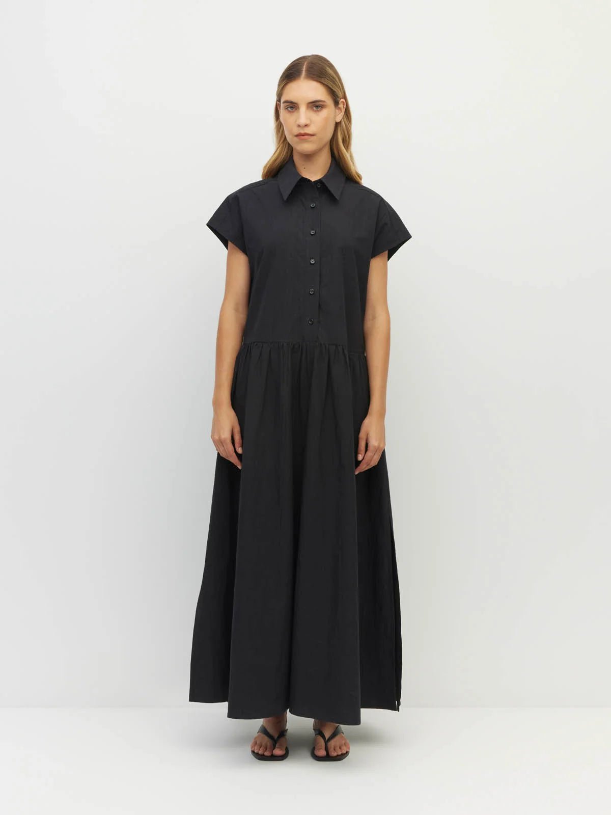 Juliette Hogan | Lenni Dress (Crushed Cotton) Black | Palm Boutique