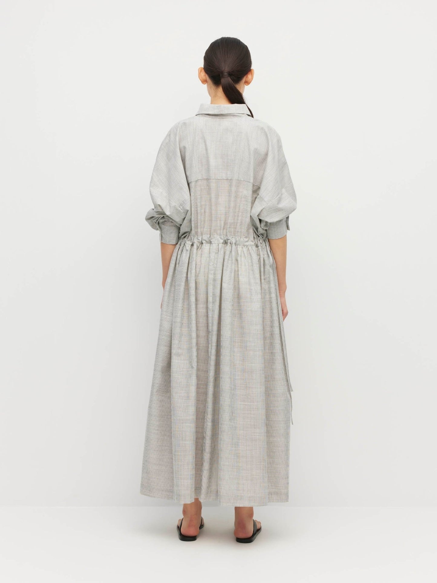 Juliette Hogan | Lenora Dress (Pinstripe Voile) | Fine Stripe | Palm Boutique