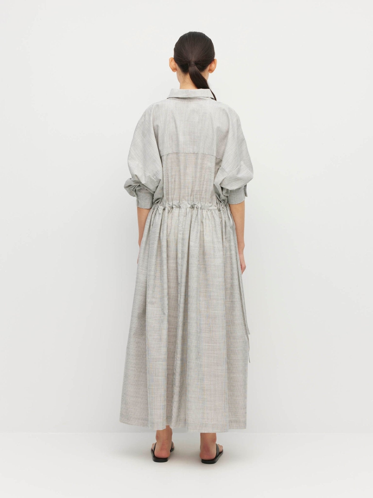 Juliette Hogan | Lenora Dress (Pinstripe Voile) | Fine Stripe | Palm Boutique