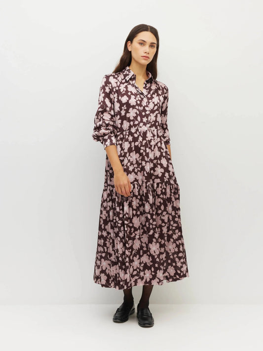 Juliette Hogan | Louise Dress (Dusk Blossom Plisse) | Rose Lustre | Palm Boutique