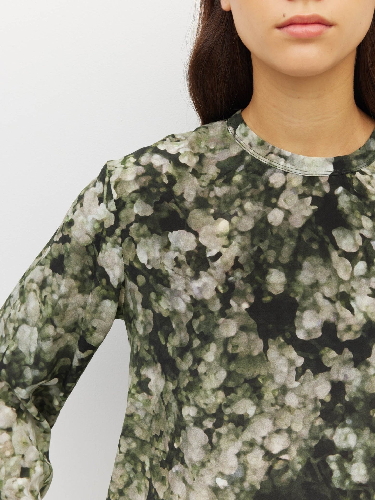 Juliette Hogan | L/S Fancy T (Gypsy Flora Crepe) | Seagrass | Palm Boutique