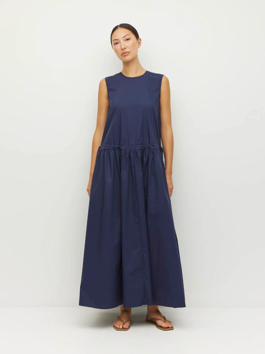Juliette Hogan | Romi Dress (Crisp Poplin) Navy | Palm Boutique