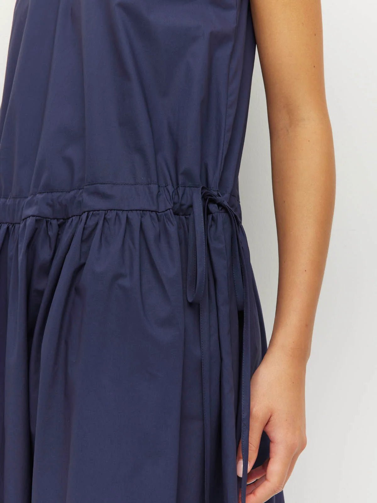 Juliette Hogan | Romi Dress (Crisp Poplin) Navy | Palm Boutique