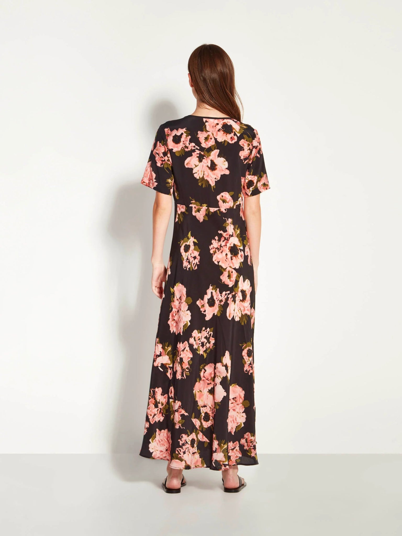 Juliette Hogan | Sawyer Dress (Ruffled Tulips Silk) Shadow | Palm Boutique