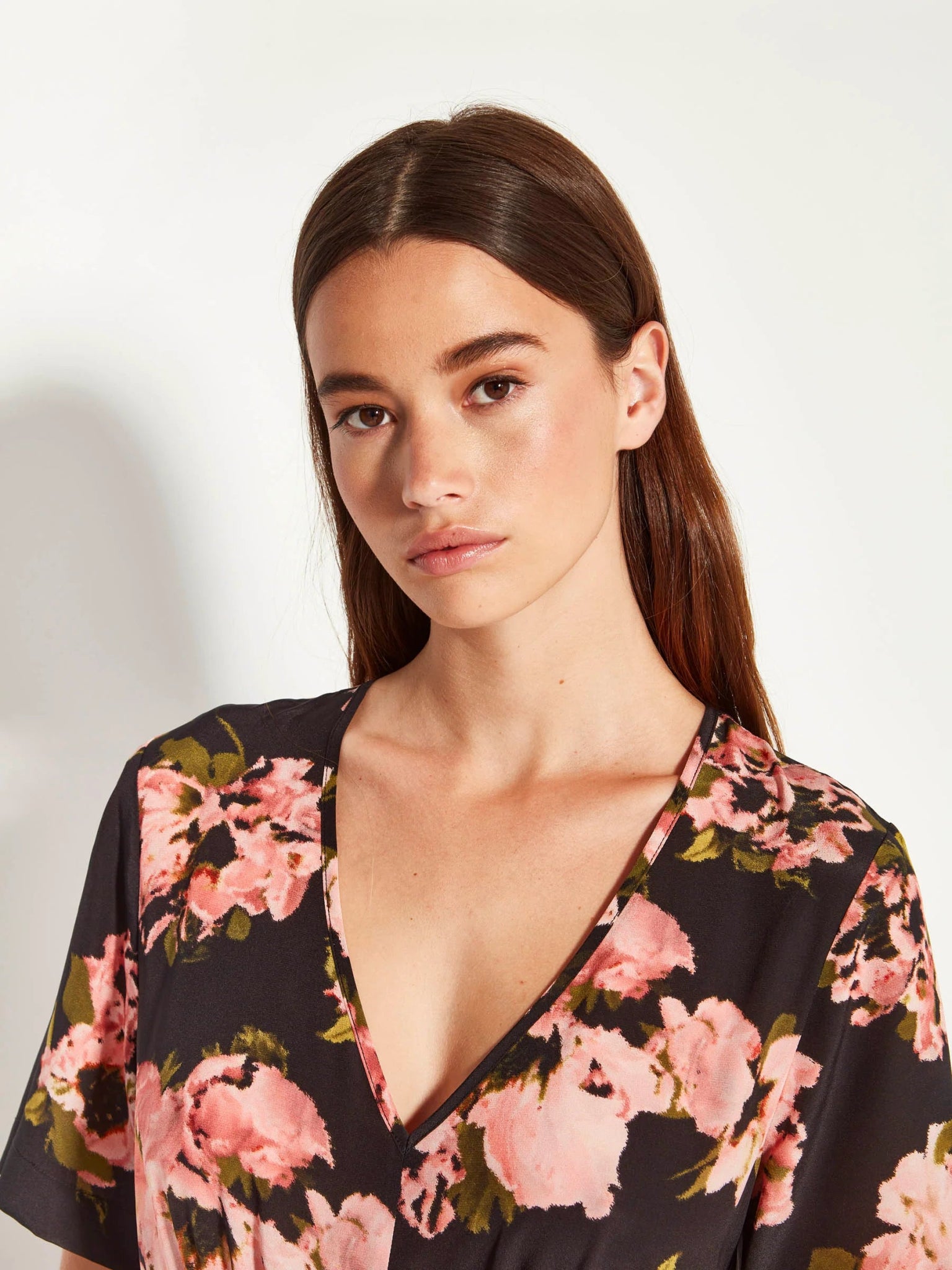 Juliette Hogan | Sawyer Dress (Ruffled Tulips Silk) Shadow | Palm Boutique