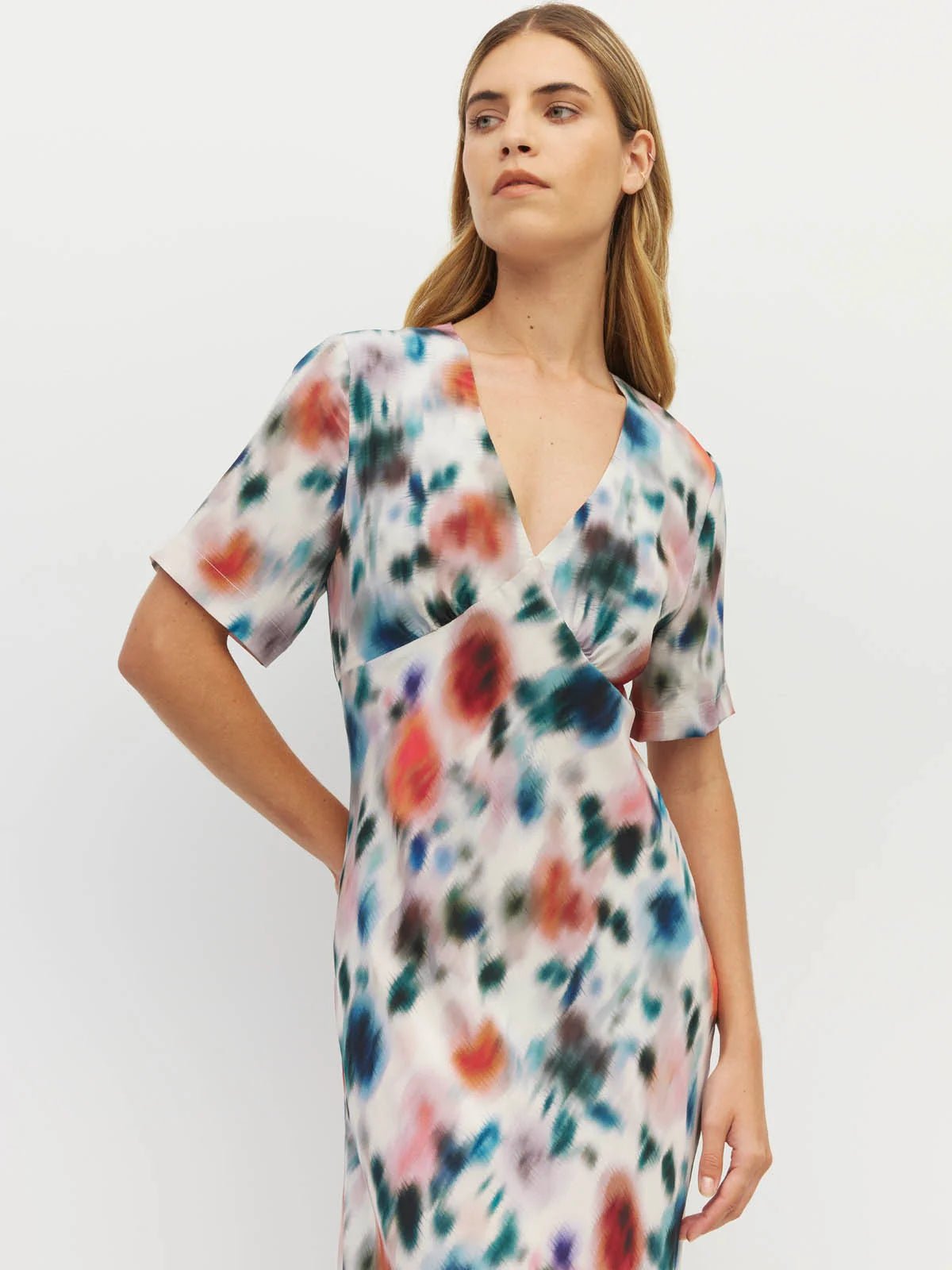 Juliette Hogan | Spencer Dress ( Rosette Haze Silk CDC) Morning Light | Palm Boutique