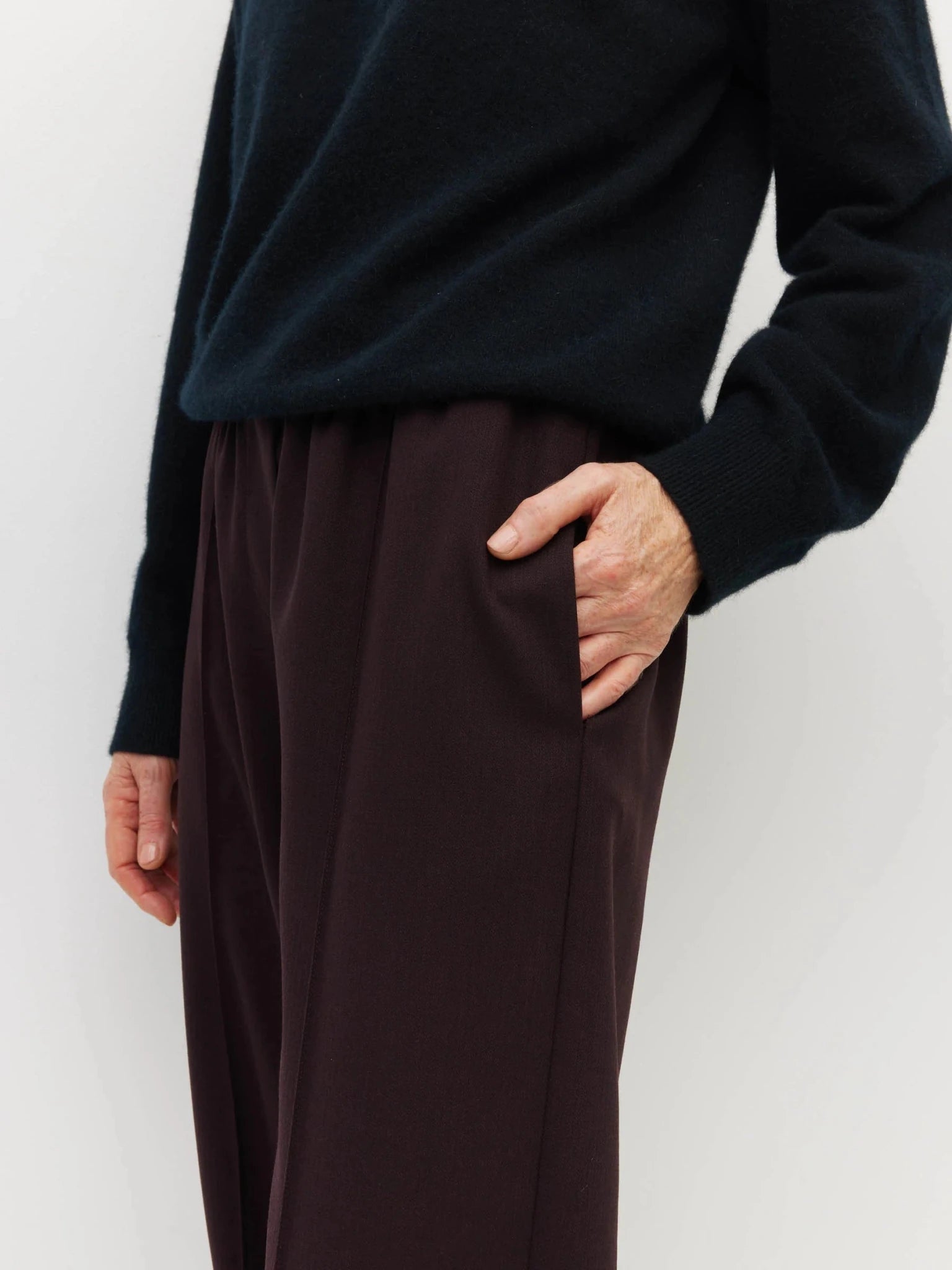 Juliette Hogan | Travel Pant (Bonotto Crepe) | Plum | Palm Boutique