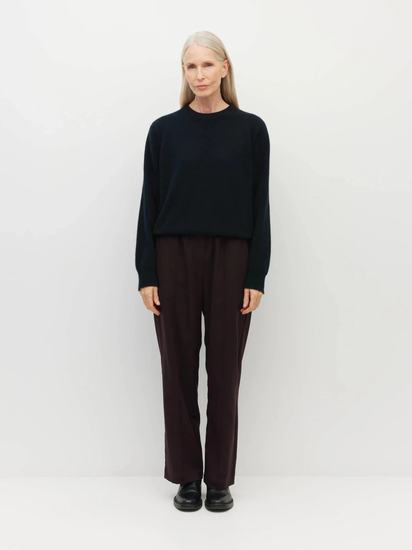 Juliette Hogan | Travel Pant (Bonotto Crepe) | Plum | Palm Boutique