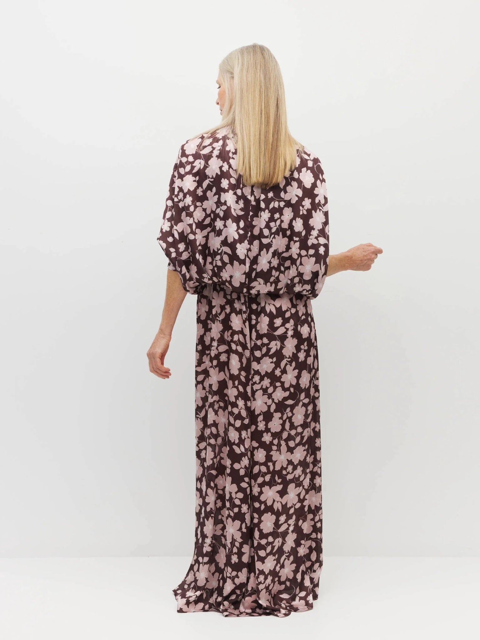 Juliette Hogan | Una Dress (Dusk Blossom Plisse) | Rose Lustre | Palm Boutique