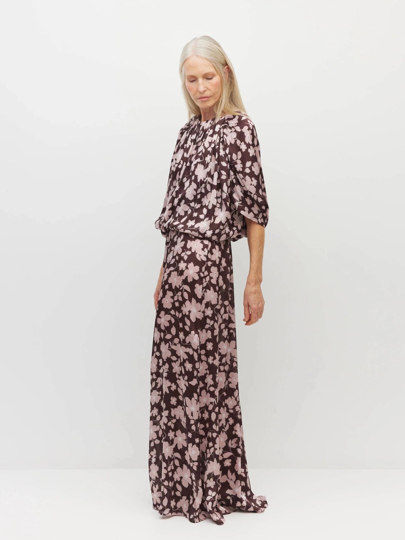 Juliette Hogan | Una Dress (Dusk Blossom Plisse) | Rose Lustre | Palm Boutique