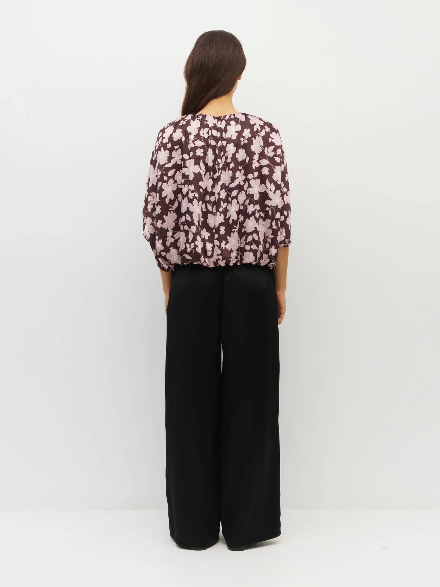Juliette Hogan | Una Top (Dusk Blossom Plisse) | Rose Lustre | Palm Boutique