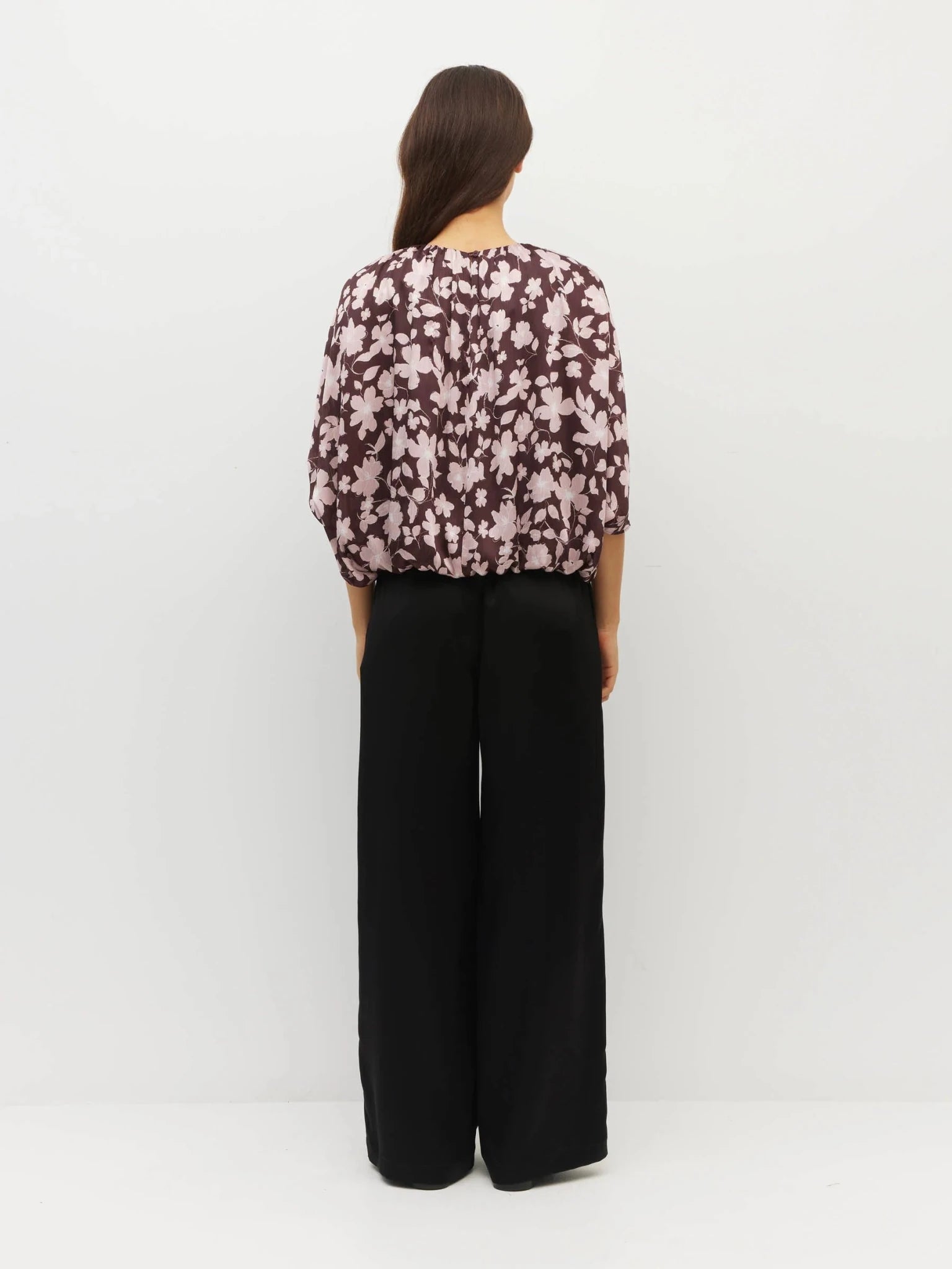 Juliette Hogan | Una Top (Dusk Blossom Plisse) | Rose Lustre | Palm Boutique