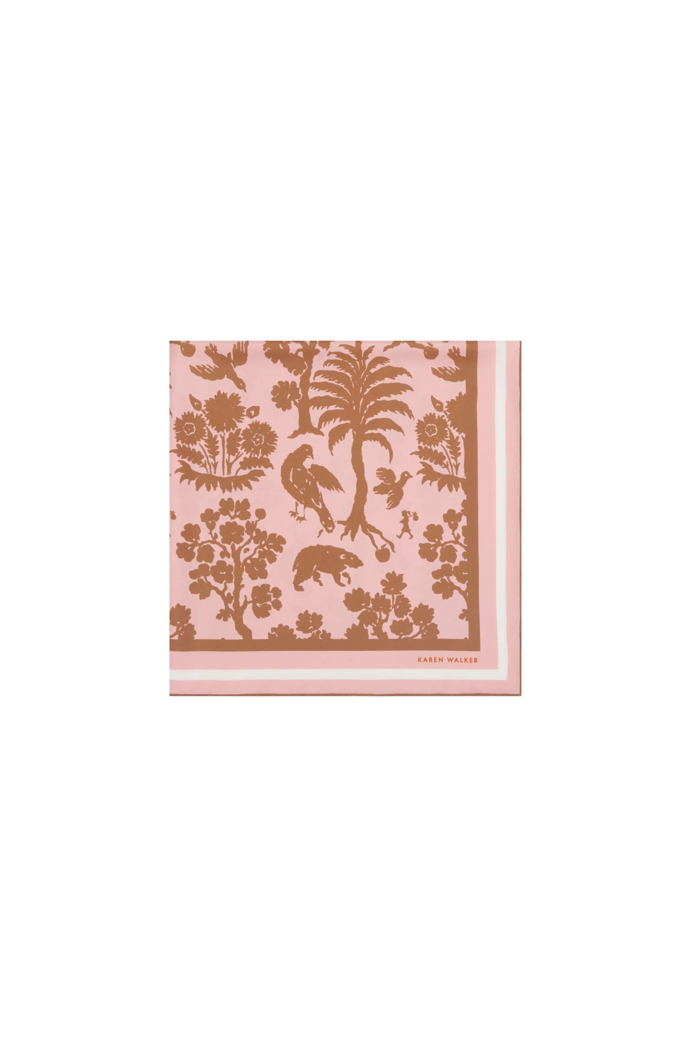Karen Walker | Animal Kingdom Classic Silk Scarf | Pink | Palm Boutique
