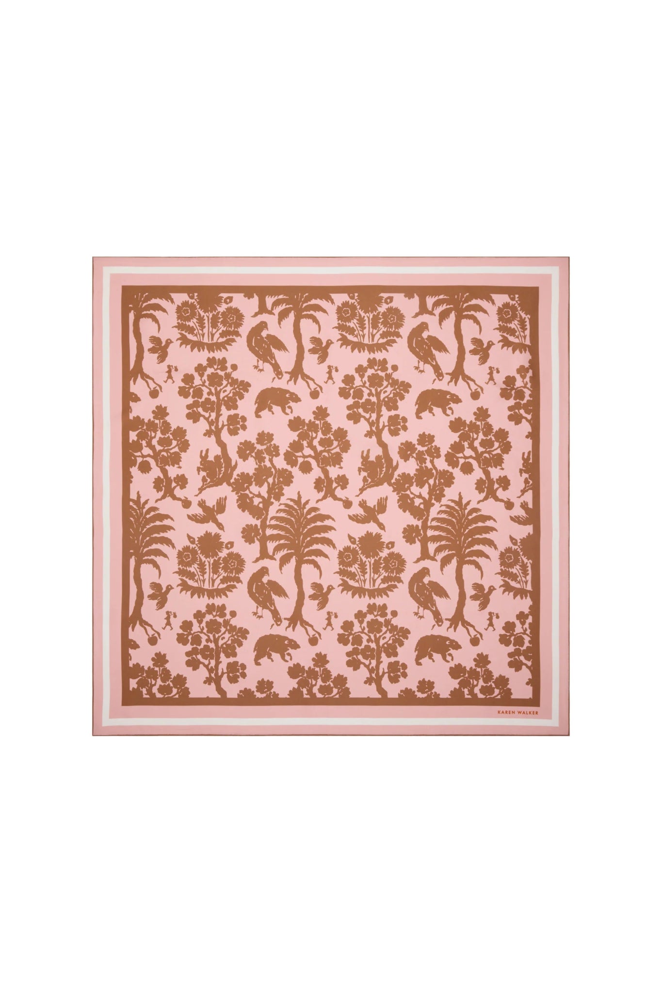 Karen Walker | Animal Kingdom Classic Silk Scarf | Pink | Palm Boutique