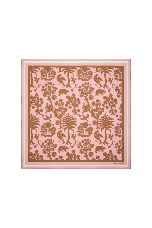 Karen Walker | Animal Kingdom Classic Silk Scarf | Pink | Palm Boutique