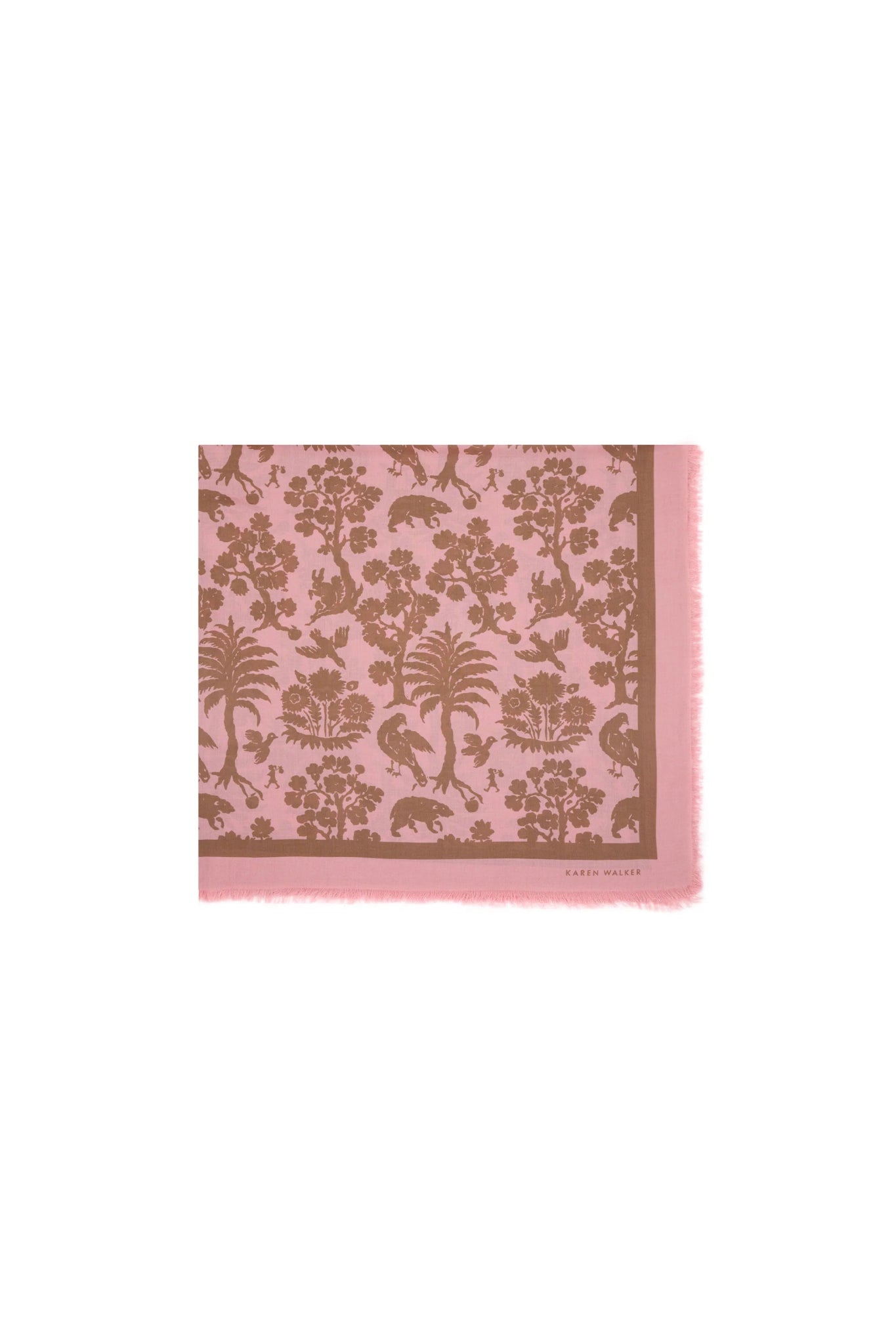 Karen Walker | Animal Kingdom Modal Twill Scarf | Pink | Palm Boutique