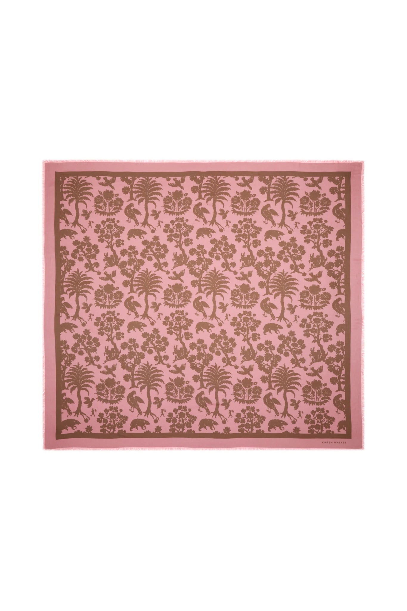 Karen Walker | Animal Kingdom Modal Twill Scarf | Pink | Palm Boutique