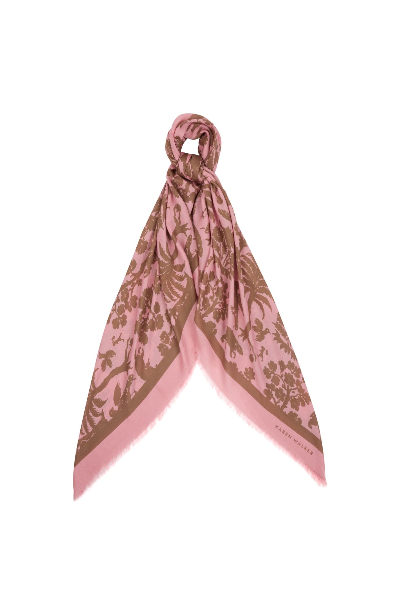 Karen Walker | Animal Kingdom Modal Twill Scarf | Pink | Palm Boutique