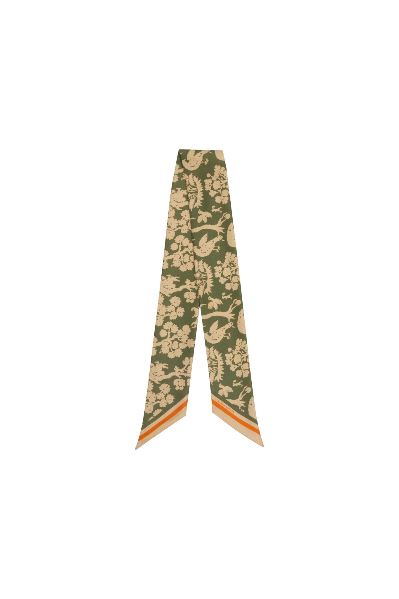Karen Walker | Animal Kingdom Silk Twilly Scarf | Olive | Palm Boutique