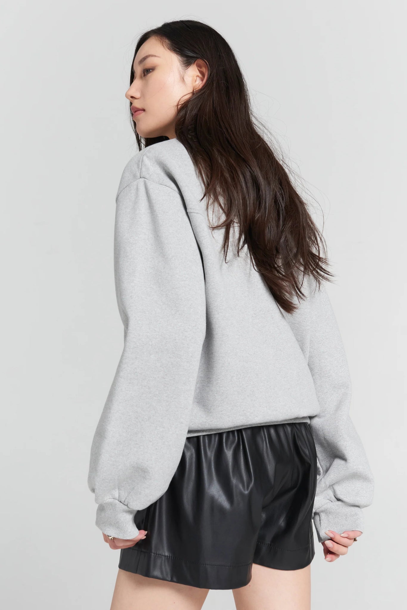 Karen Walker | Broken Pearls Crewneck Sweatshirt | Grey Marle | Palm Boutique