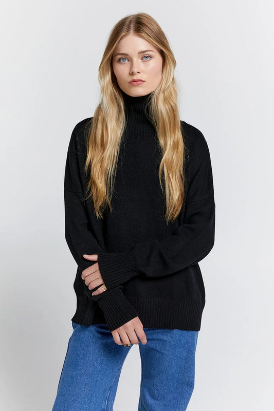 Karen Walker | Carmen Cashmere Turtleneck Sweater | Black | Palm Boutique