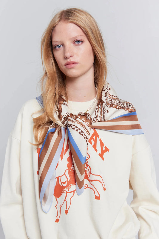 Karen Walker | Carousel Classic Silk Scarf | Cream Multi | Palm Boutique