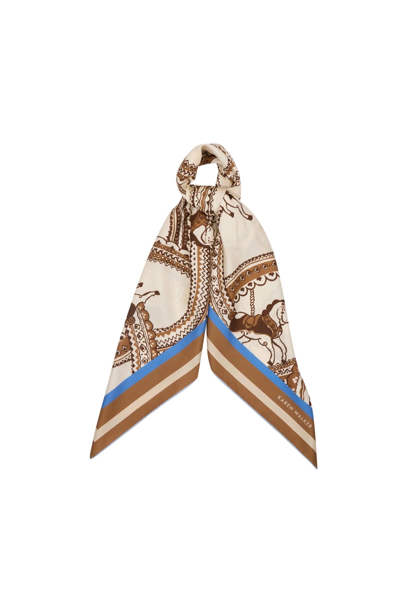 Karen Walker | Carousel Classic Silk Scarf | Cream Multi | Palm Boutique
