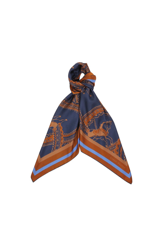 Karen Walker | Carousel Classic Silk Scarf | Navy Multi | Palm Boutique