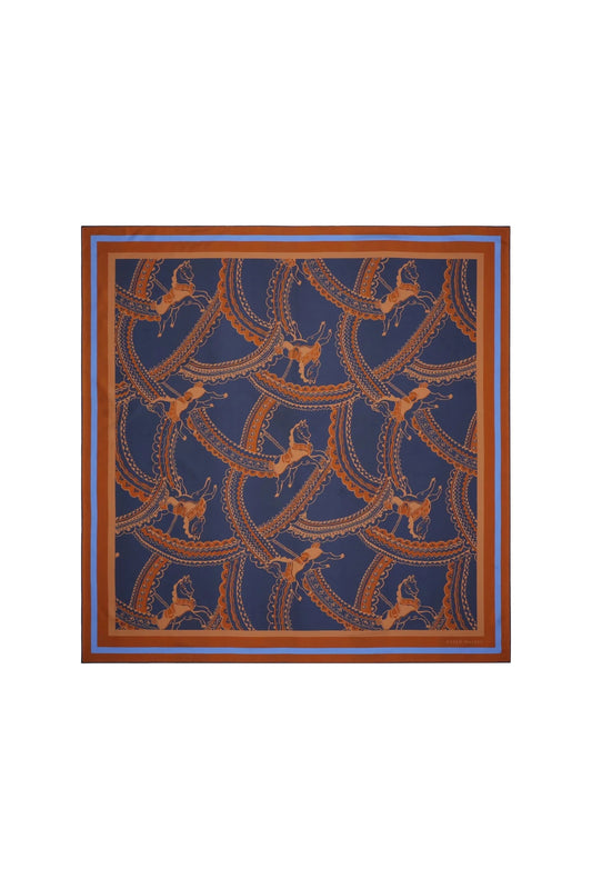 Karen Walker | Carousel Classic Silk Scarf | Navy Multi | Palm Boutique