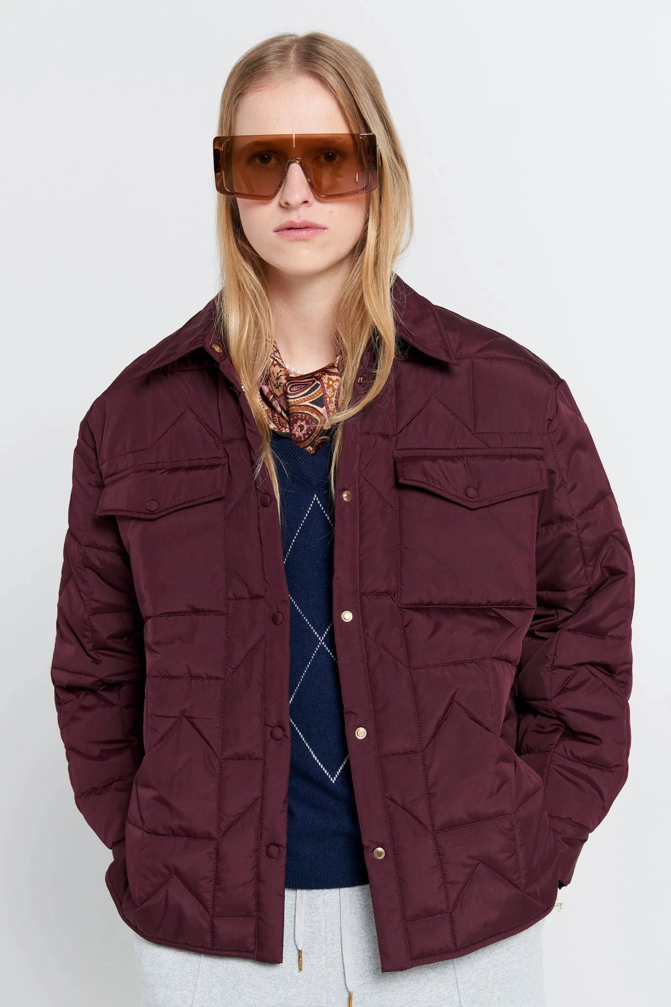Karen Walker | Crest Jacket | Merlot | Palm Boutique