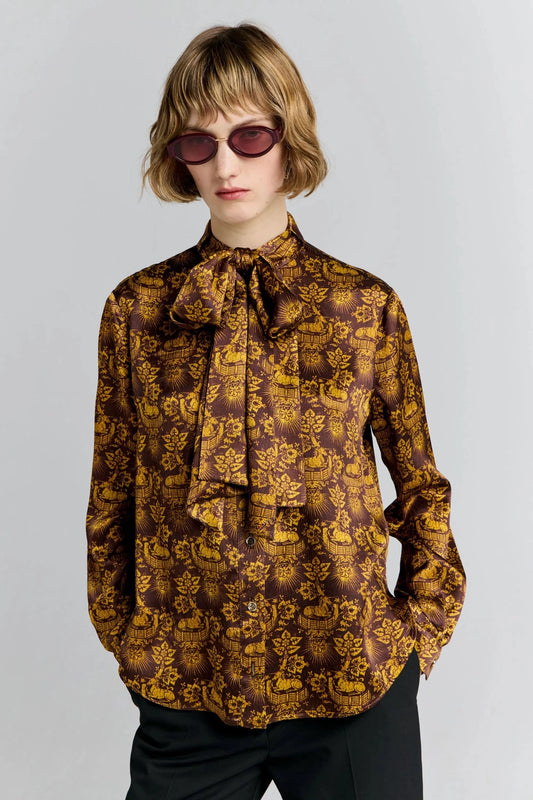 Karen Walker | Deb Shirt | Chocolate Multi | Palm Boutique