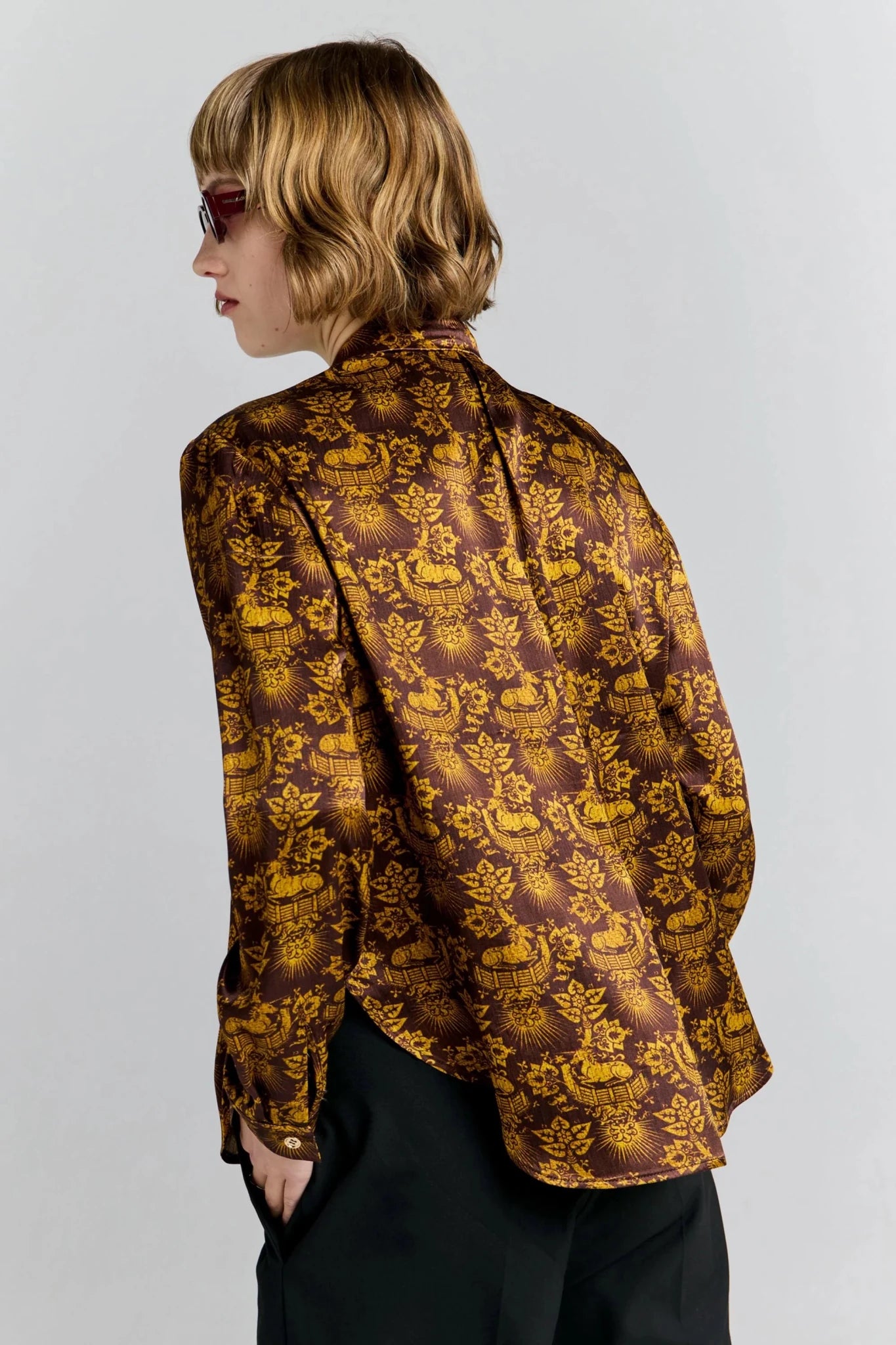 Karen Walker | Deb Shirt | Chocolate Multi | Palm Boutique