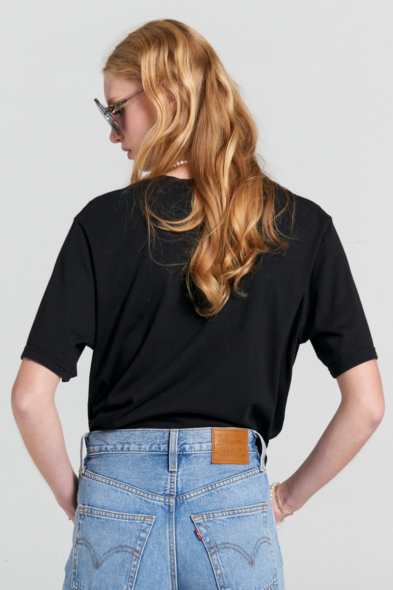 Karen Walker | Embroidered Runaway Girl Classic T-Shirt | Black | Palm Boutique