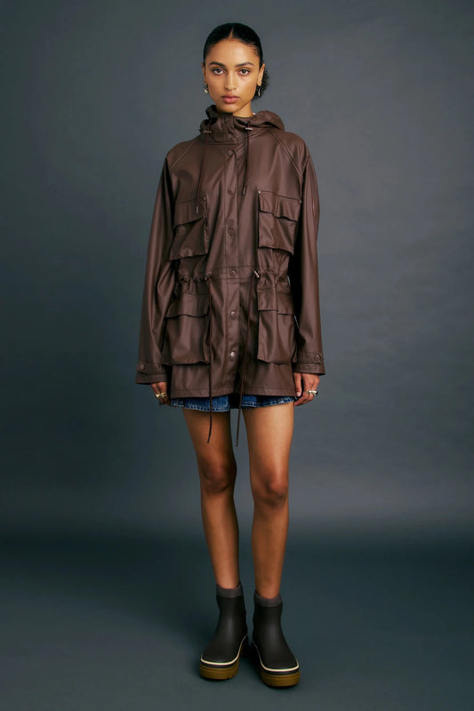 Karen Walker | Excursion Raincoat | Chocolate | Palm Boutique