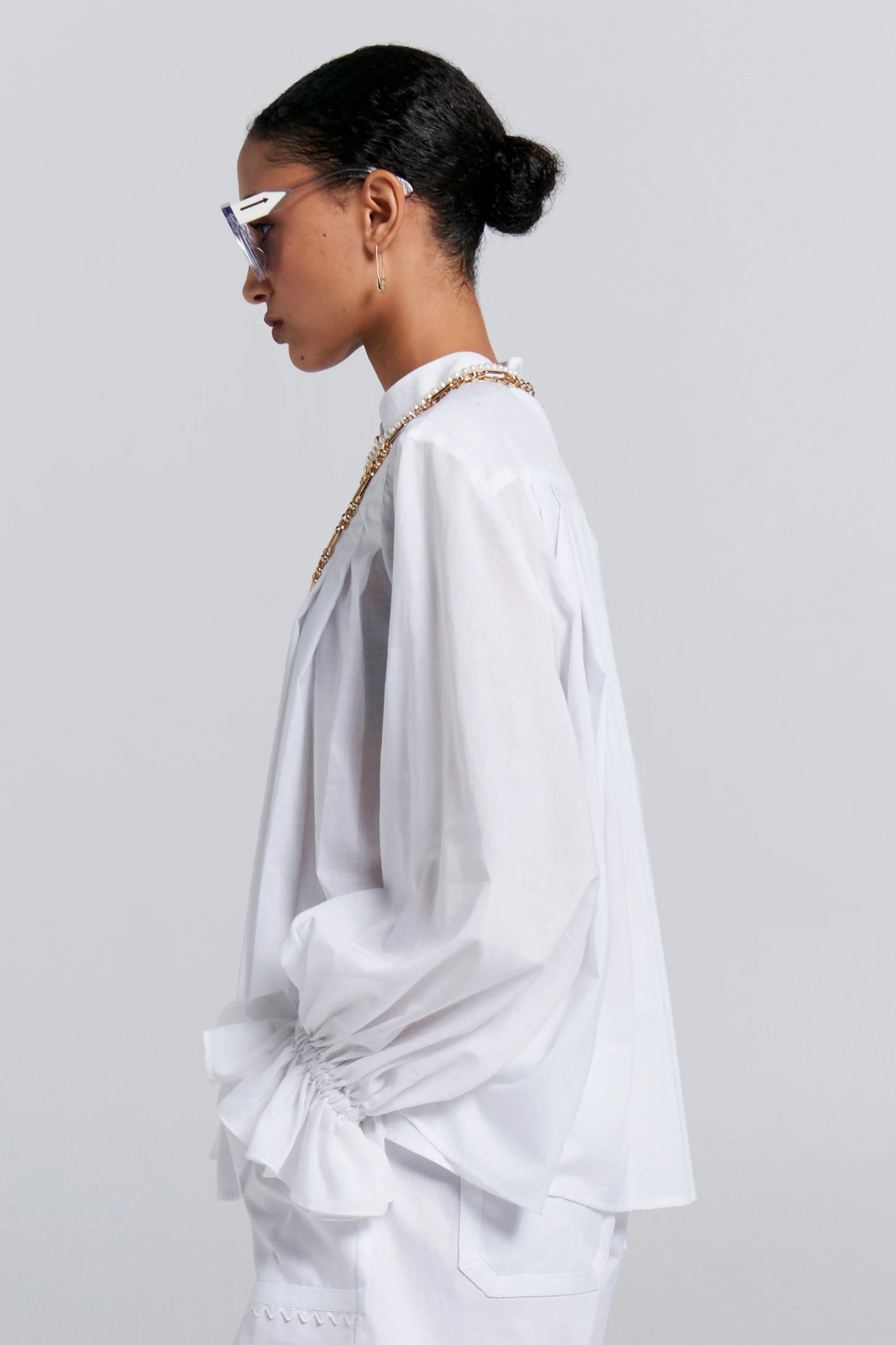 Karen Walker | Furrow Shirt | White | Palm Boutique