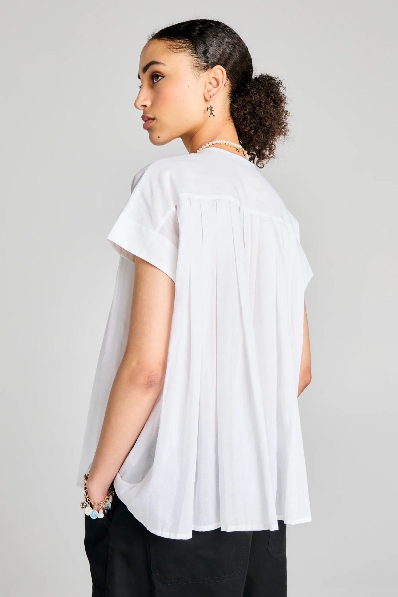 Karen Walker | Furrow Sleeveless Shirt | White | Palm Boutique