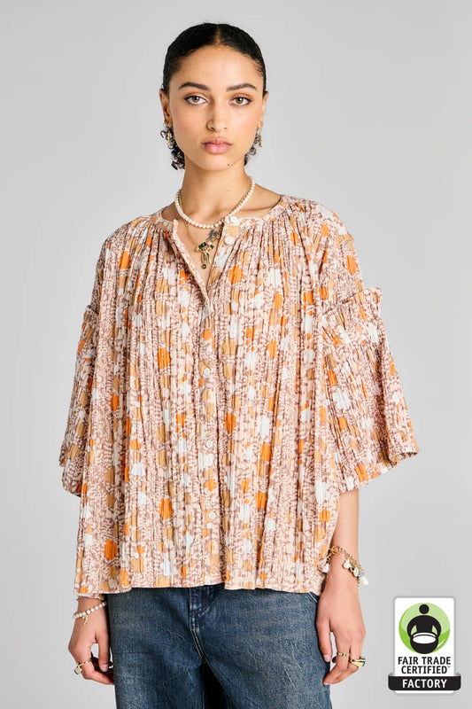 Karen Walker | Glade Shirt | Pink Multi | Palm Boutique