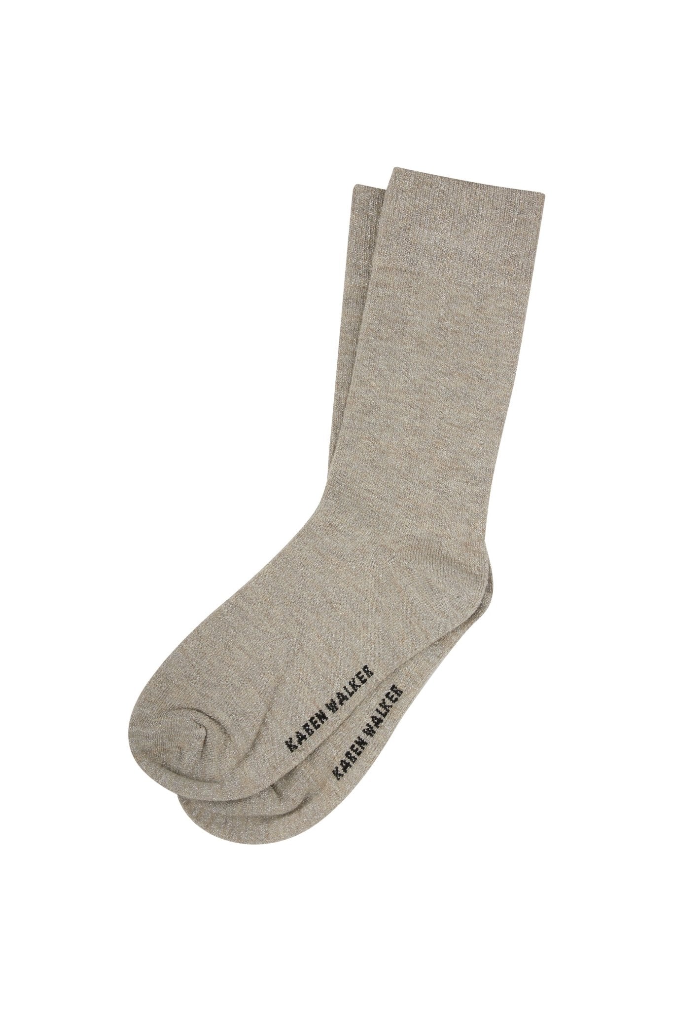 Karen Walker | Glitter Socks 2 Pack | Natural Silver/Black Silver | Palm Boutique